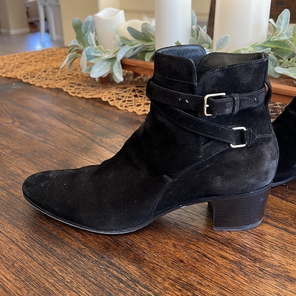 SAINT LAURENT
Suede Jodhpur Calfskin Blake Ankle Boots size 42 color black - Picture 4 of 16